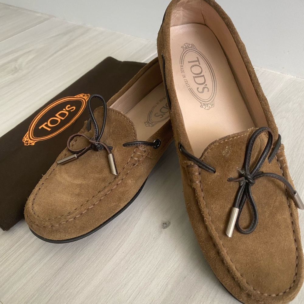 Tod's Brown Suede Loafers